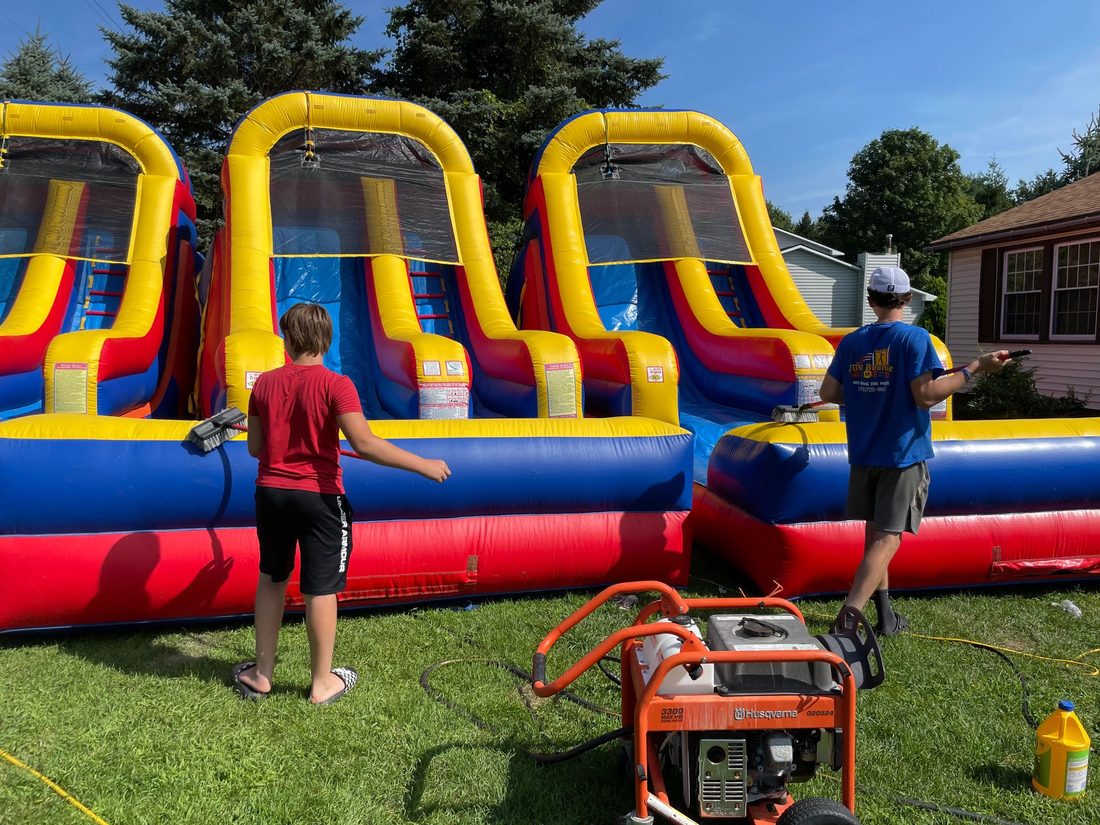 A Just Bounce Around inflatable at a Mohawk Valley event